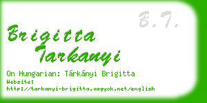 brigitta tarkanyi business card