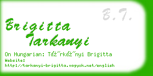 brigitta tarkanyi business card